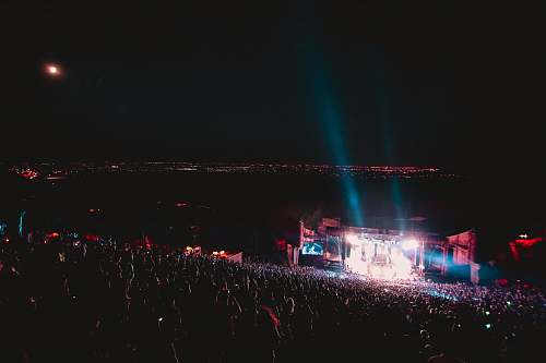 leisure activities landscaped photo of a concert crowd